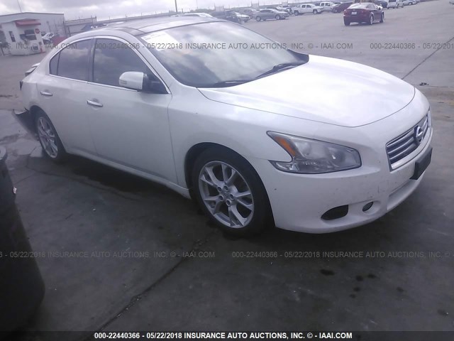 1N4AA5AP2DC806491 - 2013 NISSAN MAXIMA S/SV WHITE photo 1