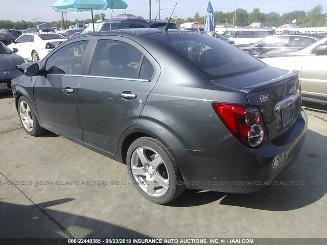 1G1JE5SB8D4119195 - 2013 CHEVROLET SONIC LTZ GRAY photo 3