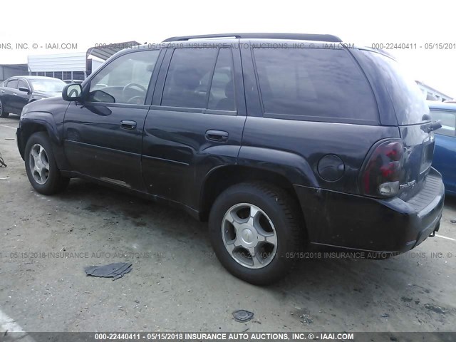 1GNDT13S572163390 - 2007 CHEVROLET TRAILBLAZER LS/LT BLACK photo 3