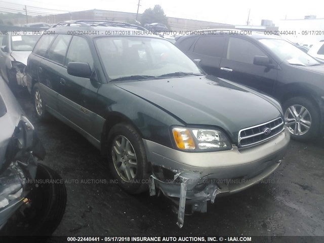 4S3BH665217672917 - 2001 SUBARU LEGACY OUTBACK GREEN photo 1