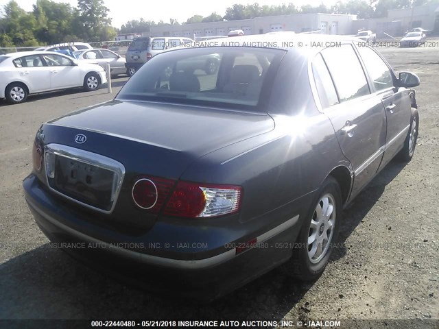 KNALD124145023610 - 2004 KIA AMANTI GRAY photo 4