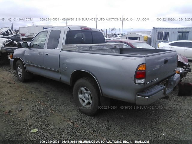 5TBRT341X3S424377 - 2003 TOYOTA TUNDRA ACCESS CAB SR5 SILVER photo 3