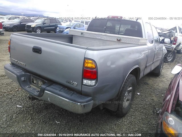 5TBRT341X3S424377 - 2003 TOYOTA TUNDRA ACCESS CAB SR5 SILVER photo 4