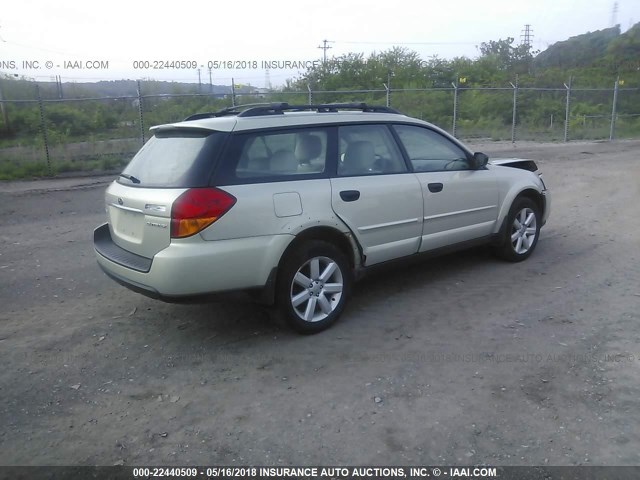 4S4BP61C367359337 - 2006 SUBARU LEGACY OUTBACK 2.5I TAN photo 4