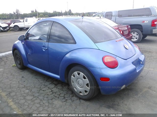 3VWBK21C31M463947 - 2001 VOLKSWAGEN NEW BEETLE GL 蓝色 照片 3
