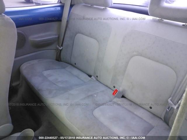 3VWBK21C31M463947 - 2001 VOLKSWAGEN NEW BEETLE GL 蓝色 照片 8