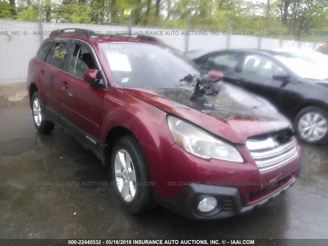 4S4BRCGC2D3294825 - 2013 SUBARU OUTBACK 2.5I PREMIUM BURGUNDY photo 1