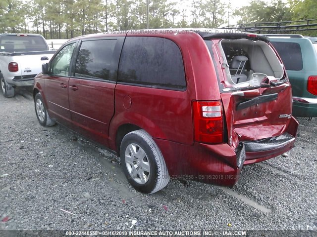 2D4RN4DE4AR107634 - 2010 DODGE GRAND CARAVAN SE RED photo 3