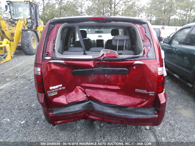 2D4RN4DE4AR107634 - 2010 DODGE GRAND CARAVAN SE RED photo 6