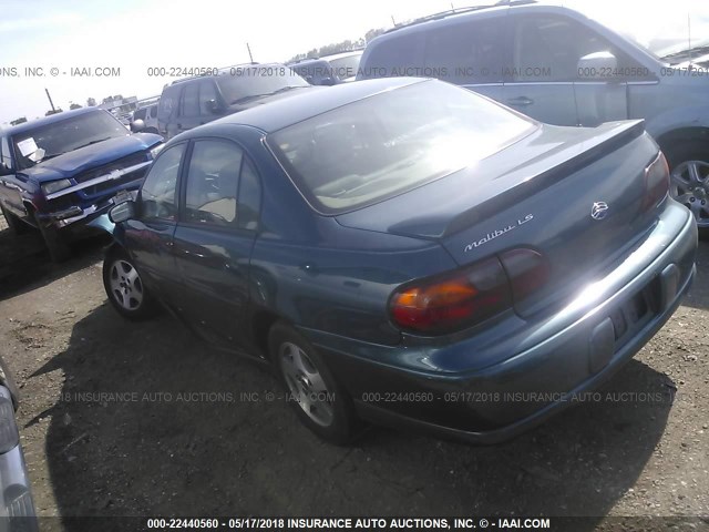 1G1NE52J53M529749 - 2003 CHEVROLET MALIBU LS 青色 照片 3