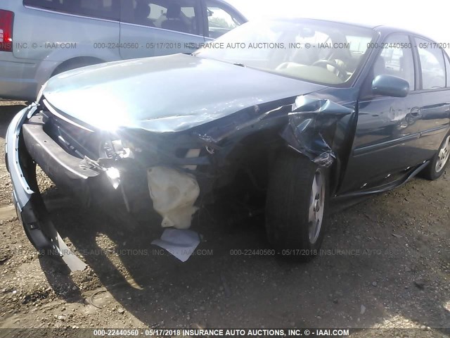 1G1NE52J53M529749 - 2003 CHEVROLET MALIBU LS 青色 照片 6