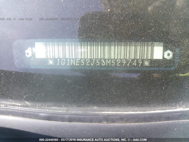 1G1NE52J53M529749 - 2003 CHEVROLET MALIBU LS 青色 照片 9