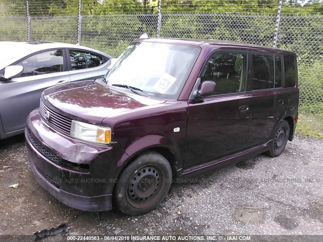 JTLKT334550179552 - 2005 TOYOTA SCION XB მუქწითელი ფოტო 2