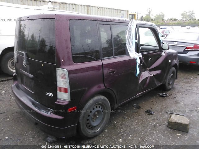 JTLKT334550179552 - 2005 TOYOTA SCION XB მუქწითელი ფოტო 4