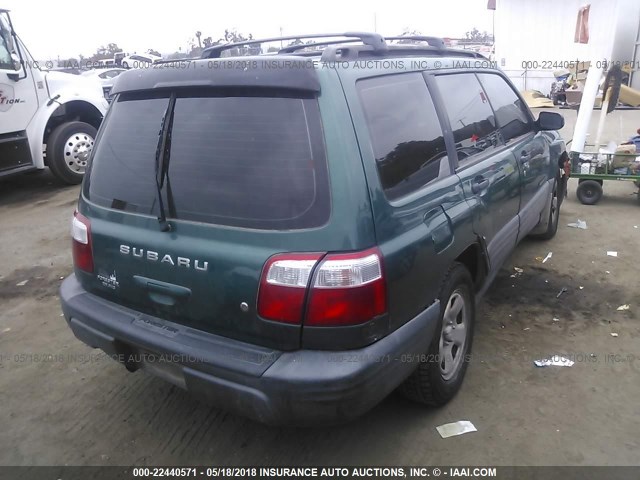 JF1SF63581H728465 - 2001 SUBARU FORESTER L GREEN photo 4