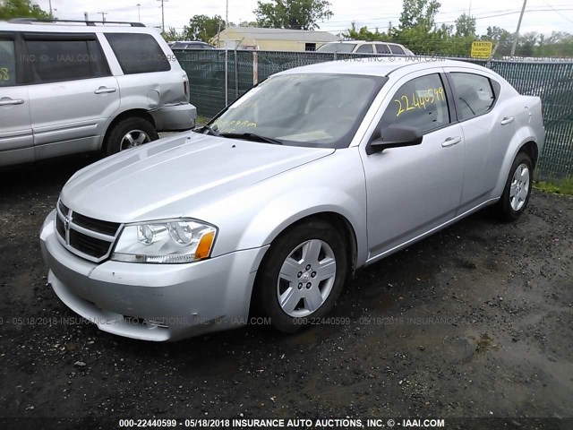 1B3CC4FB5AN199010 - 2010 DODGE AVENGER SXT SILVER photo 2