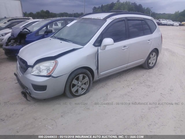 KNAFG526787156685 - 2008 KIA RONDO LX/EX SILVER photo 2