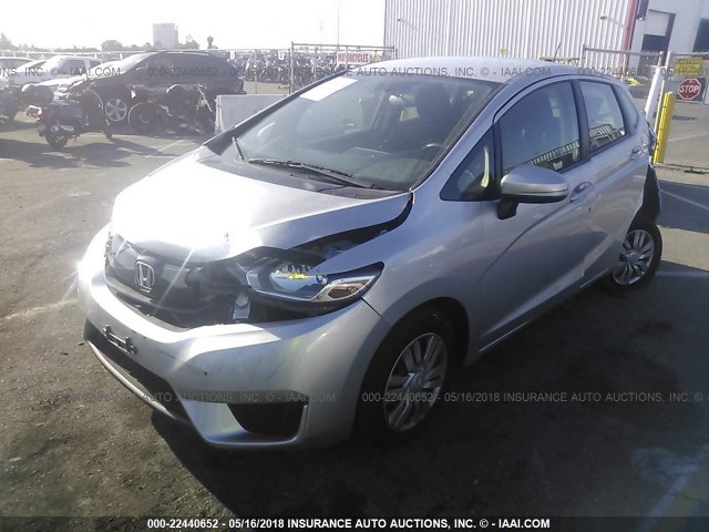 3HGGK5H57FM728685 - 2015 HONDA FIT LX SILVER photo 2