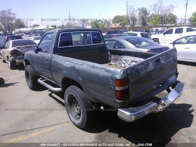 JT4RN01P7M0021048 - 1991 TOYOTA PICKUP 1/2 TON SHORT WHEELBASE DLX GRAY photo 3