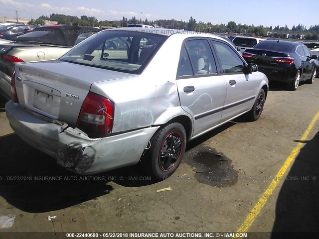 JM1BJ2222X0136804 - 1999 MAZDA PROTEGE DX/LX SILVER photo 4