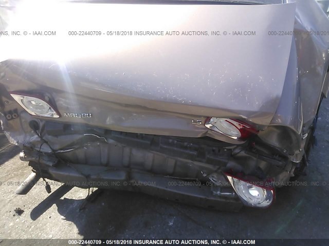 1G1ZG57B18F179755 - 2008 CHEVROLET MALIBU LS TAN photo 6