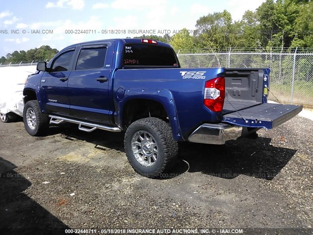 5TFDW5F19FX440036 - 2015 TOYOTA Tundra CREWMAX SR5/TRD PRO BLUE photo 3