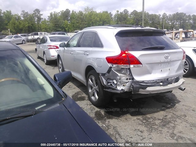 4T3ZK3BB6AU021613 - 2010 TOYOTA VENZA SILVER photo 3