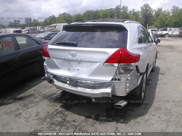 4T3ZK3BB6AU021613 - 2010 TOYOTA VENZA SILVER photo 6