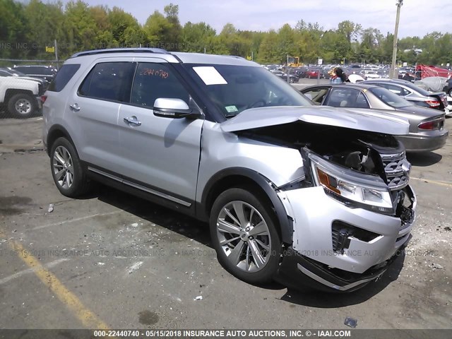 1FM5K8F86JGA43631 - 2018 FORD EXPLORER LIMITED 银色 照片 1