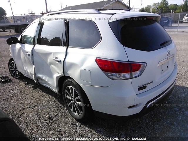 5N1AR2MM5DC665172 - 2013 NISSAN PATHFINDER S/SV/SL/PLATINUM WHITE photo 3