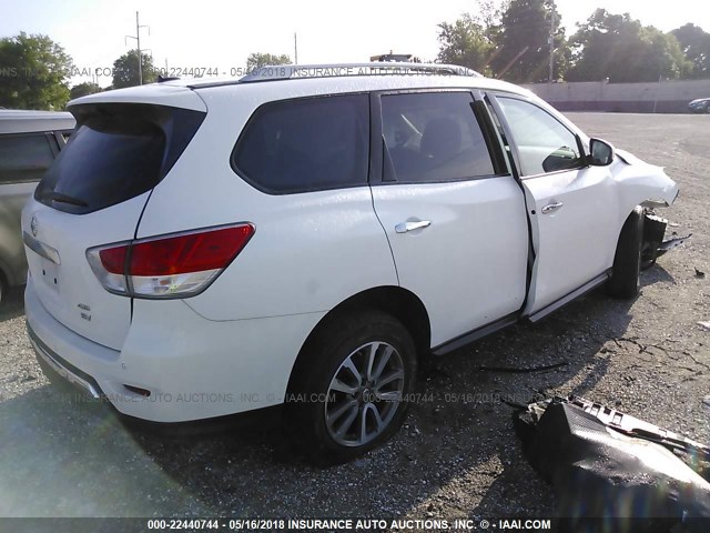 5N1AR2MM5DC665172 - 2013 NISSAN PATHFINDER S/SV/SL/PLATINUM 白色 照片 4