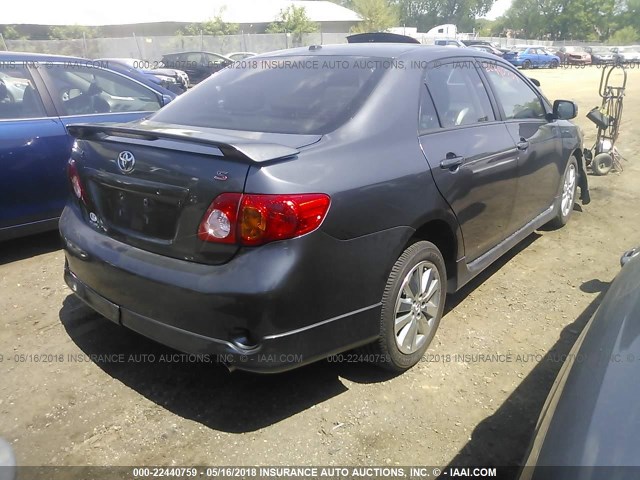 2T1BU4EE2AC466223 - 2010 TOYOTA COROLLA S/LE/XLE BLACK photo 4