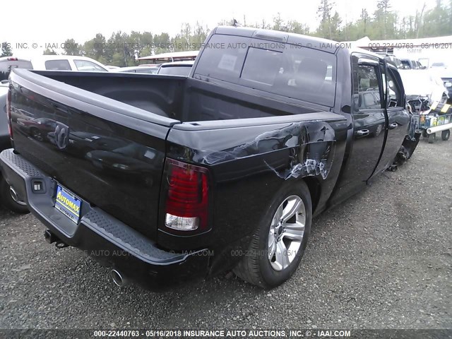 1C6RR7MT0DS564534 - 2013 RAM 1500 SPORT BLACK photo 4