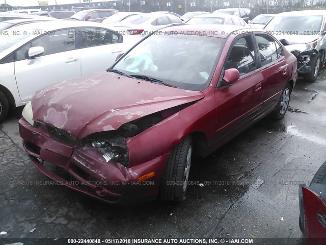 KMHDN46D95U044661 - 2005 HYUNDAI ELANTRA GLS/GT RED photo 2