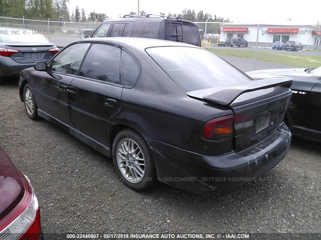 4S3BE656517213271 - 2001 SUBARU LEGACY GT LIMITED BLACK photo 3