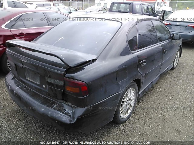 4S3BE656517213271 - 2001 SUBARU LEGACY GT LIMITED BLACK photo 4