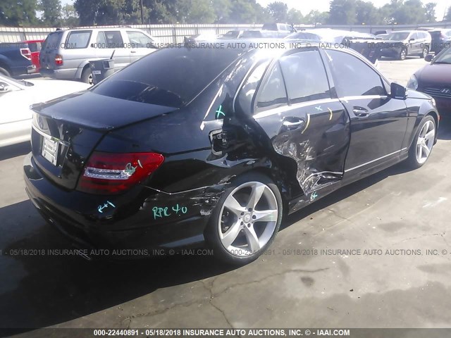 WDDGF5HB4EA941331 - 2014 MERCEDES-BENZ C 350 BLACK photo 4