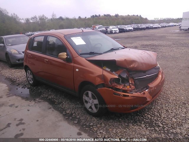 KL1TD62615B468103 - 2005 CHEVROLET AVEO LS ORANGE photo 1