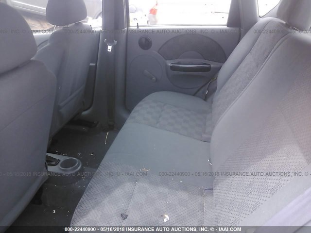 KL1TD62615B468103 - 2005 CHEVROLET AVEO LS ORANGE photo 8