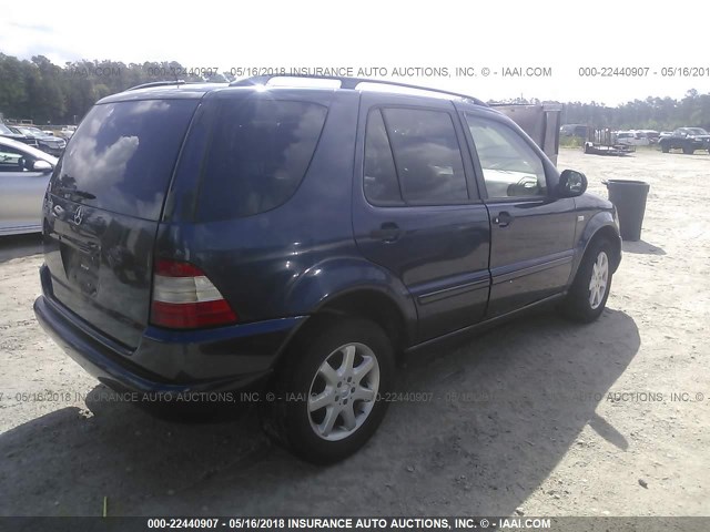 4JGAB72E51A267528 - 2001 MERCEDES-BENZ ML 430 BLUE photo 4