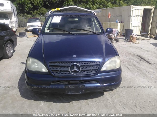 4JGAB72E51A267528 - 2001 MERCEDES-BENZ ML 430 BLUE photo 6