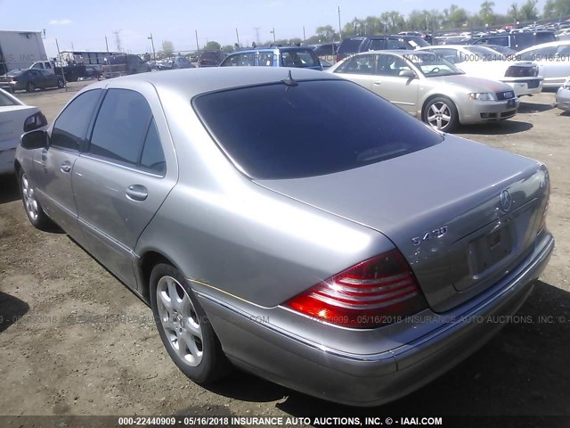 WDBNG83J13A372495 - 2003 MERCEDES-BENZ S 430 4MATIC SILVER photo 3