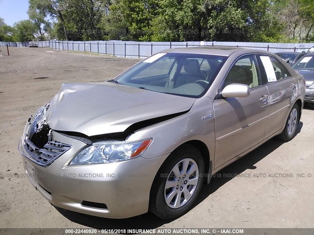 JTNBB46KX73044496 - 2007 TOYOTA CAMRY NEW GENERAT HYBRID GOLD photo 2