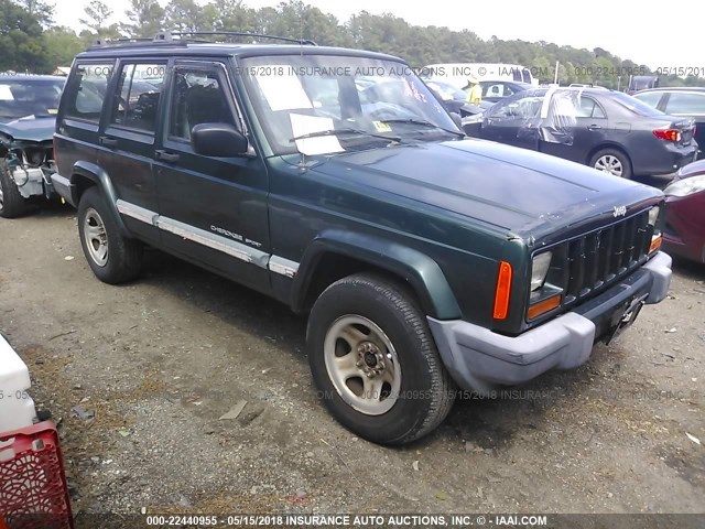 1J4FF68S4XL631435 - 1999 JEEP CHEROKEE SPORT/CLASSIC მწვანე ფოტო 1