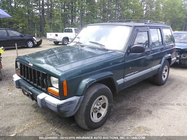 1J4FF68S4XL631435 - 1999 JEEP CHEROKEE SPORT/CLASSIC GREEN photo 2