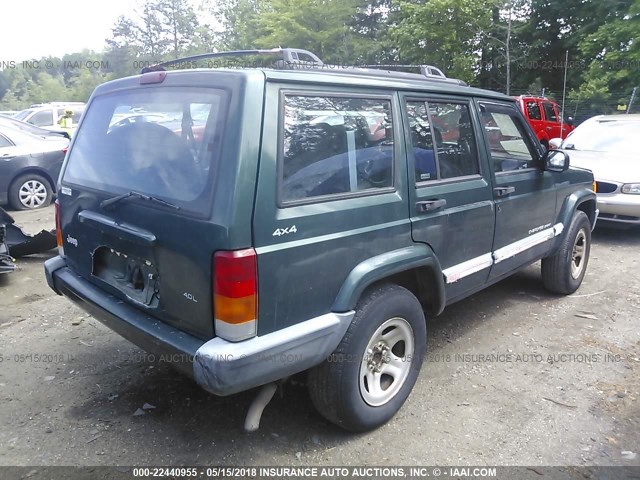 1J4FF68S4XL631435 - 1999 JEEP CHEROKEE SPORT/CLASSIC მწვანე ფოტო 4