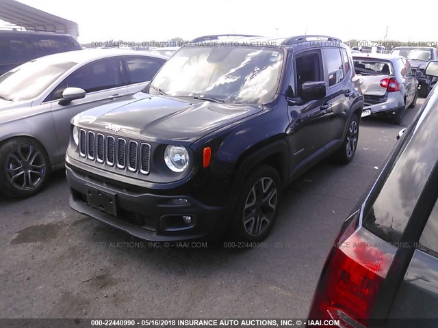 ZACCJABT2FPC18127 - 2015 JEEP RENEGADE LATITUDE BLACK photo 2