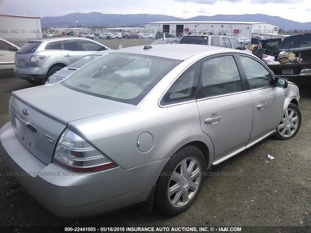 1FAHP28W98G120259 - 2008 FORD TAURUS LIMITED SILVER photo 4