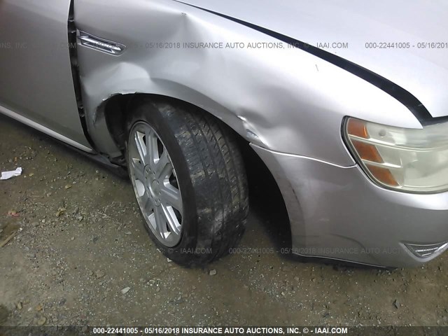 1FAHP28W98G120259 - 2008 FORD TAURUS LIMITED SILVER photo 6