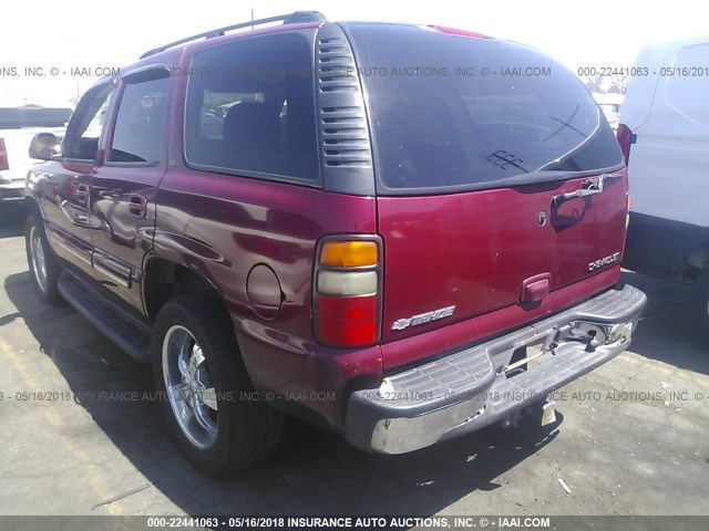 1GNEC13T04R138025 - 2004 CHEVROLET TAHOE C1500 RED photo 3